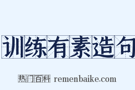 训练有素造句是什么意思的图片